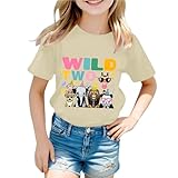 Poids Du Colis : 160 G T-Shirt à Manches Courtes et col Rond pour Enfant, Style décontracté et Tendance (Beige, 12-13 Years) 2A