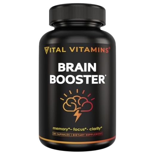 Vital Vitamins Brain Supplements for Memory and Focus - Nootropic Brain Support - Memory, Clarity, Focus, Energy - Vitamin B12, Gingko Biloba, DMAE