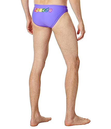 Speedo Herren Powerflex Eco Solar Badehose, 2023 Pride Wicked Purple, 28 – Ansicht 2