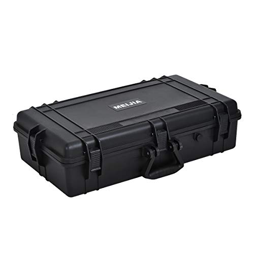 Meijia Portable All Weather Waterproof Camera Case With Foam,Fit Use Of Drones,Camera,Equipments,Pistols,Elegant Black, (28.84"X16.92"X7.08") #TOP13
