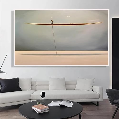 Tableau paysage marin d'aviron pour salon moderne