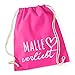 huuraa Turnbeutel Malle verliebt Rucksack Baumwolle Fuchsia mit Namen deiner lieblings Insel Geschenk Idee für Freunde und Familie