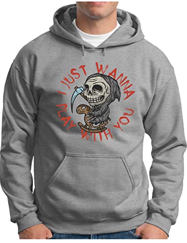 Sweat à capuche homme faucheuse gris pour vos soirées chill et urbaines