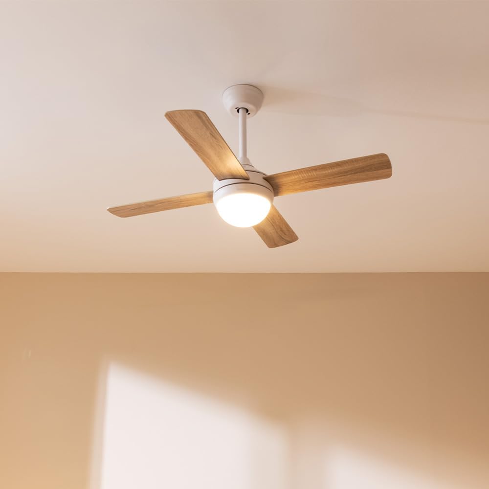 Cecotec Ventilateur de Plafond avec Lumière Energysilence Aero 4250 DC Fresh, 40 W, Moteur DC, Diamètre 42” (106 cm) avec 4 Lames Réversibles, LED, Télécommande, Minuterie, 6 Vitesses