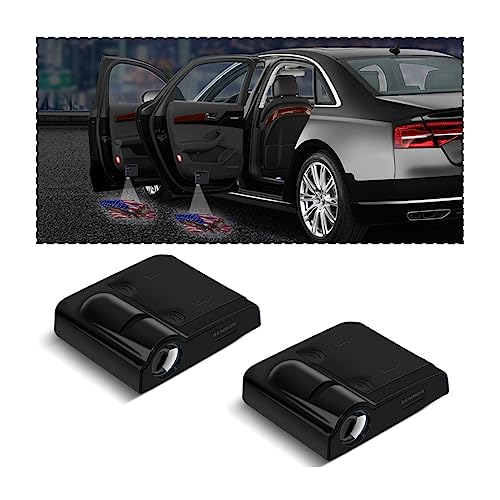 LKAHG 2Pcs Car Door Projector Lights, Wireless LED Welcome Lamp, Style C