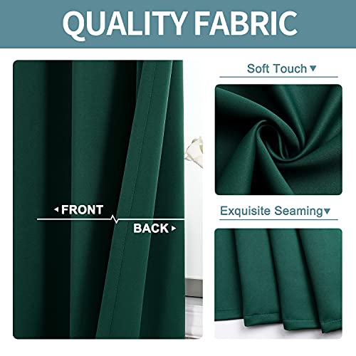 Chrisdowa Grommet Blackout Curtains For Bedroom And Living Room - 2 Panels Set Thermal Insulated Room Darkening Curtains (Forest Green, 52W X 63L) #TOP2