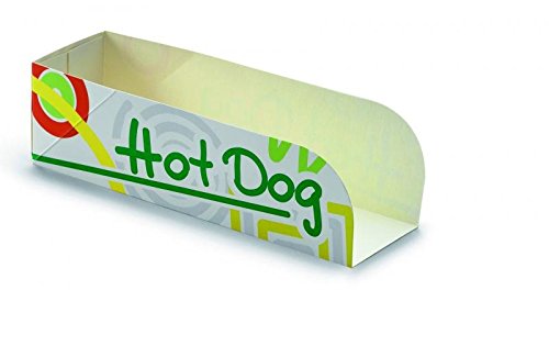 50 x astuccio contenitore porta hot dog in cartone...