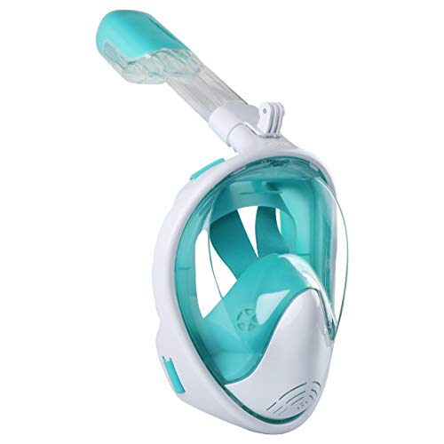 Máscara de snorkel de rostro completo plegable BaronHong con sistema de tapa seca