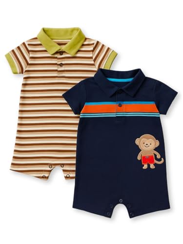 Image of TuddyBuddy 100% Cotton Romper /Jumpsuit /Bodysuit Set for Baby (Pack of 2 Playsuits)