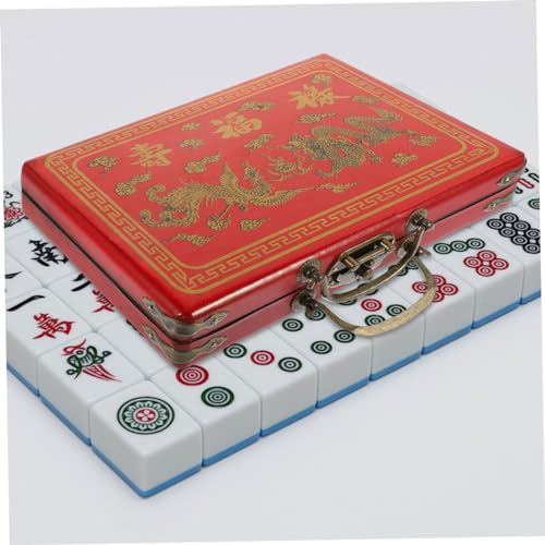 Coffret de mahjong portable bois boîte de rangement VICASKY jeu