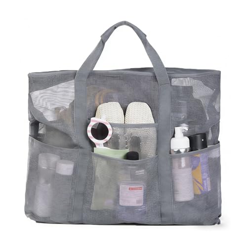 Bolso de ducha grande de malla portátil y de secado rápido miniatura 1