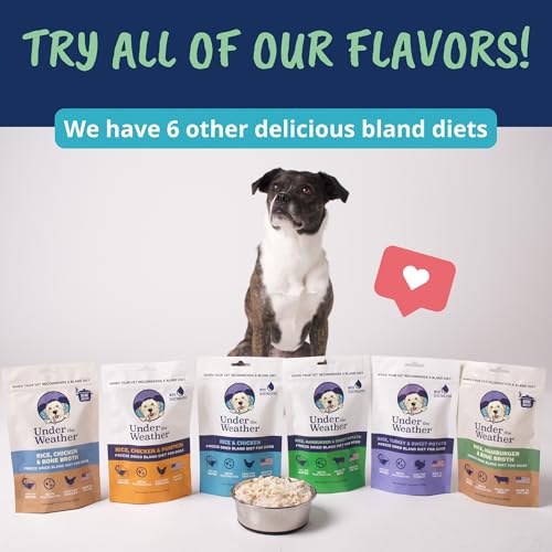 Under the Weather Bland Diet for Dogs | Easy to Digest for Sick Dogs | Always Be Ready | Contains Electrolytes - Natural Freeze Dried 100% Human Grade Meats| 2 Pack- Rice, Hamburger & Bone Broth - 6oz by Under the Weather - Image 7