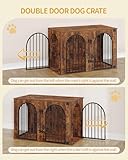 Hzuaneri Hundekäfig Möbel, 108 cm Hundebox für Zuhause, 3 Türen, Bogentür, Moderne Hundebox Indoor für Hunde, Beistelltisch, Hundekäfig Hochbelastbar, 108 x 64 x 76 cm, Vintagebraun DFC86001B
