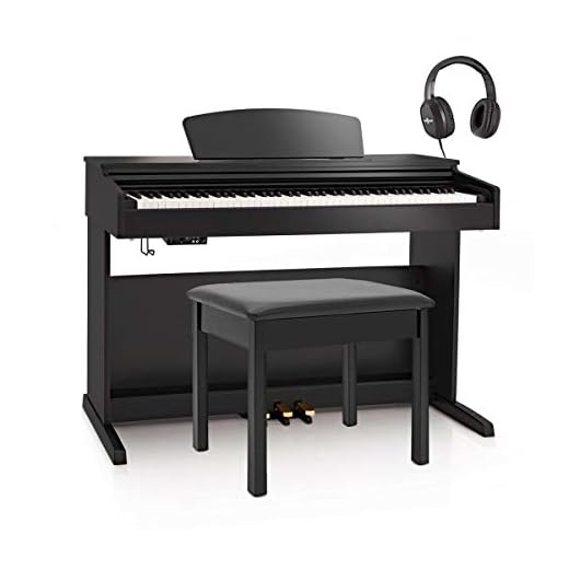 DP-10X Pianoforte Digitale di Gear4music + Pacchetto con Panca Nero Lucido
