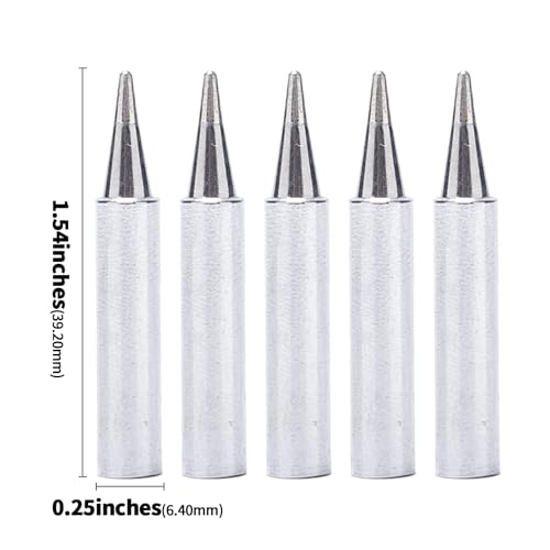 Image of YIHUA #1401-TYPE-B Soldering Iron Tips Set 5PCS for YIHUA 926LED-III(110W,Red), 939D+ III EVO, 948D-III, 948DQ-III, 938BD+-II & 995D+ EVO（Green）Soldering Stations ONLY