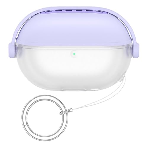 KOOLRIVER�EFor HUAWEI FreeBuds 6i �P�[�X �N���A�P�[�X/�J�o�[ TPU +�v���X�`�b�N �����J�o�[ �X�g���b�v�t�� For �t�@�[�E�F�C �t���[�o�b�Y ���C�����X�C���z�� �ی�P�[�X(�p�[�v��)