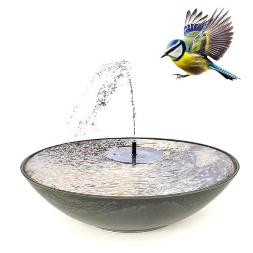 matches21 HOME & HOBBY Solar-Brunnen Set für draußen - 45 cm Schale...