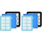 Fictezlove 2 Stück FC9331/09 Filter Ersatzfilterset für Philips PowerPro Compact und Active Bodenstaubsauger FC8010/01, FC9331/09 FC9332/09, taubsauger Ersatzfilterset Zubehör FC8010/01- Blau/Weiß