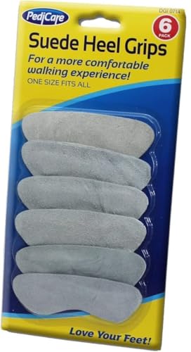 Shoe Heel Grips 6 Pack Suede Mens Ladies One Size Fits All Foot Care Comfortable (Heel Grips)