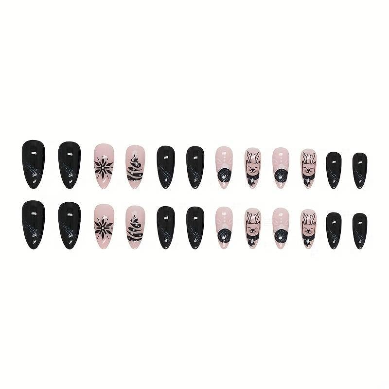 Image of ZOONA 24PCS Everlasting French Nails Artificial Nails Art Set| Lightweight & Long Lasting| Easy To Use| Quick Fix For Festivals & Special Occasions (w1212)