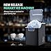 Nugget Ice Maker Countertop, FREE VILLAGE 44Lbs/24H Portable Ice Maker for Soft & Chewable Nugget Pellet Ice, Self-Cleaning & Quiet, Ice Machine with Ice Scoop and Basket for Home Office Bar Party