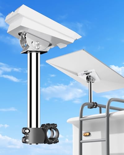 MUSVOH Fit for Starlink Gen 3 RV Mount 120° Adjustable, 304 Stainless Steel for Gen 3 Starlink RV Ladder & Roof Rack Mount, Compatible with Star Link V3 Pole Clamp Mounts for RV, Camper, and Yacht