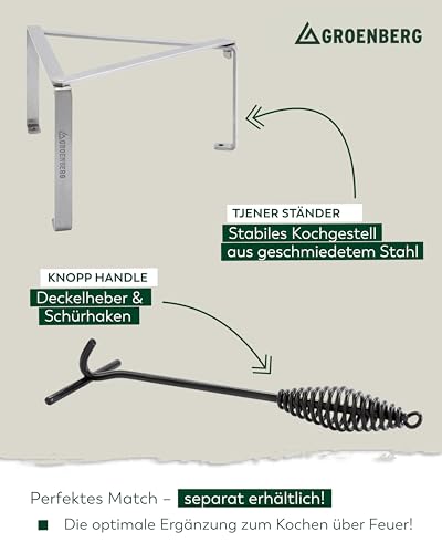 Groenberg Feuertopf Askja Pot 7 L Koch Topf Dutch Oven Camping Outdoor Gusseisen