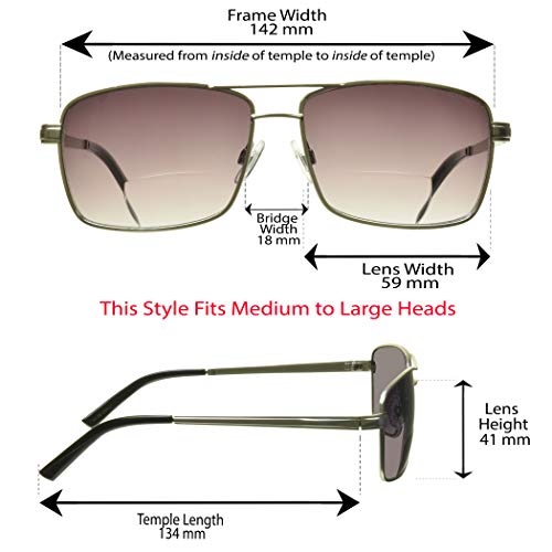 proSPORT Bifocal Sunglasses Aviator for Men & Women 100% UV Protection Large Fit2