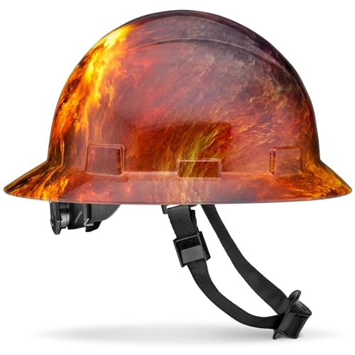 Casco de ala completa resistente con suspensión de 6 puntos y diseño de cielo