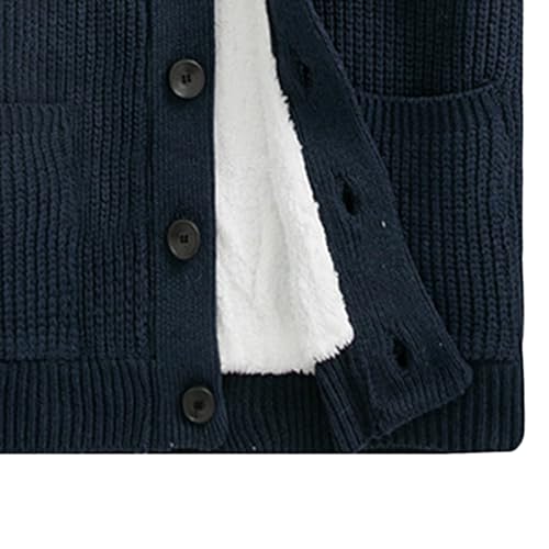 Men Button Down Wool Cardigan Slim Fit Shawl Collar Cardigans Sweater Stand Collar Button Knit Jacket4