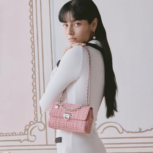 Image of Miraggio Covey Crossbody Bag For Women | Tweed Texture Sling Bags With Convertible Chain | Gift Items For Women