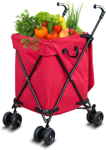Carrello pieghevole per stivali, con maniglia, resistente, su ruote, per giardino, università, shopping e libri