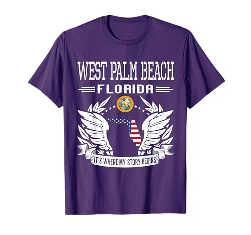 West Palm Beach, Florida - It's Where My Story Begins Tshirt T-Shirt for Men Women Kids