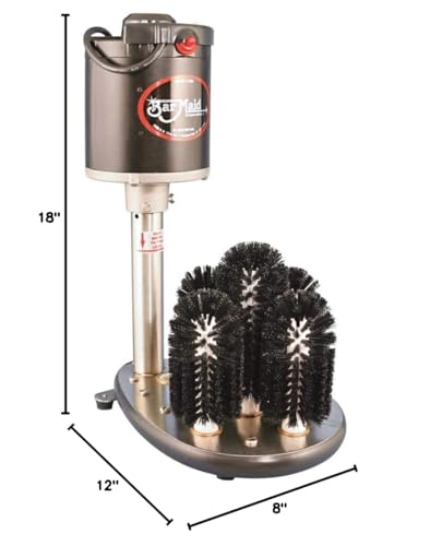 bar maid upright electric glass washer with 5 brushes