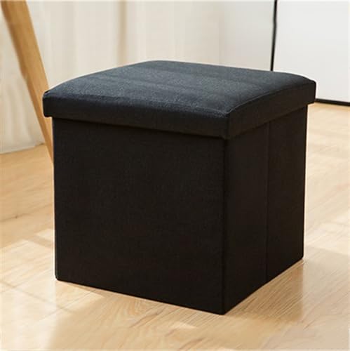 Taburete de entrada negro mediano con almacenamiento para zapatos 3