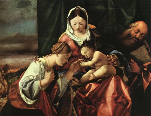Lo Sposalizio mistico di Santa Caterina di Lorenzo decoración pared 60x90cm