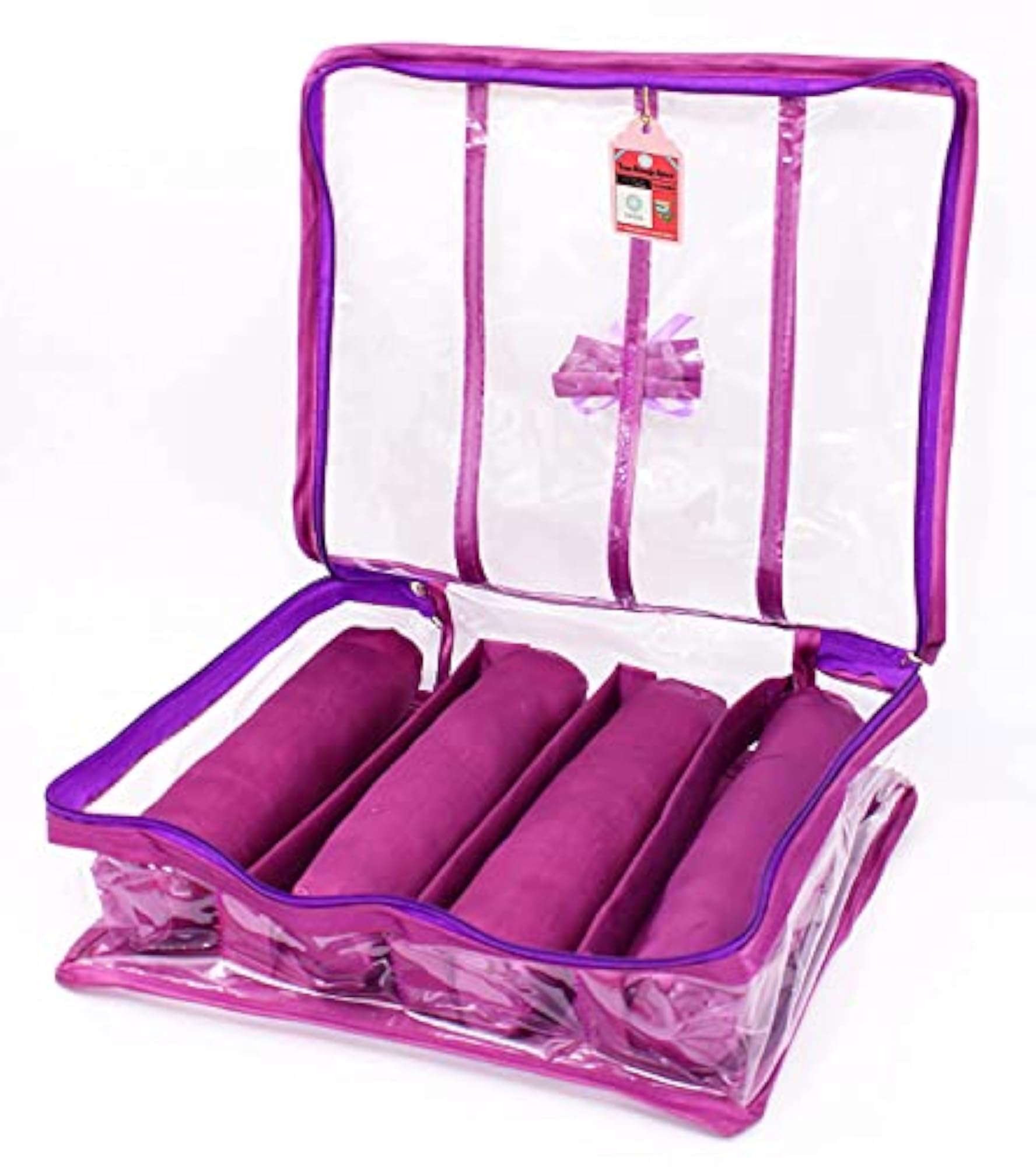 Satin Bangle Storage Box, Zipper Makeup Pouch Organizer
