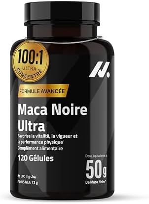 Maca Noire Ultra 50.000 mg – Ultra Concentré 100:1 avec Zinc, Vit...
