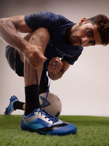 Image of Bacca Bucci Mens inchStrike X inch Firm Ground Football Shoes|Lightweight Soccer Cleats with High-Traction Studs