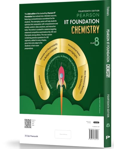 Image of Pearson IIT Foundation' 26 Class 8 Physics Chemistry Mathematics Biology |For JEE, NTSE & Olympiad Exams |JEE Practice Questions |Free acess to Online Assessments, Video Solutions & Interactive Tests