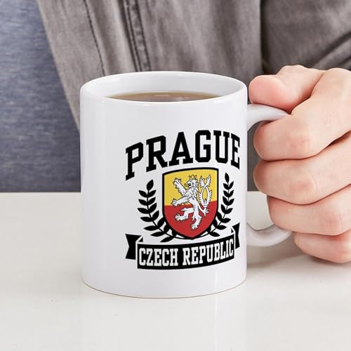 Taza de café cerámica 11 oz Diseño Prague Czech Republic miniatura 6