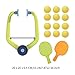 Zxpjkyu Hanging Table Tennis Trainer with Rackets Balls, for Door Frame, Parent Child Interaction Toy for Indoor Activity, Green Orange Rackets