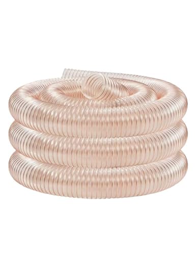 Manguera de conducto de aire transparente para carpintería, alambre de acero reforzado para una mayor durabilidad y eficiente recogida de polvo