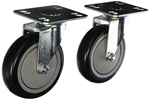 Winco CT-44 Universal Plate Caster Set, 4-Inch by 4-Inch