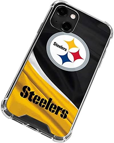 Skinit Clear Phone Case Compatible with iPhone 13 - Officially Licensed NFL Pittsburgh Steelers Design