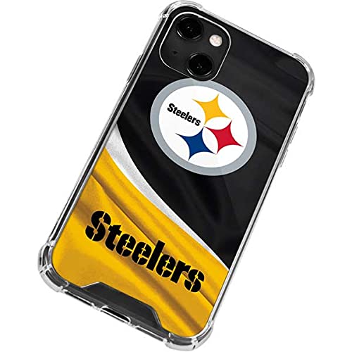 Skinit Clear Phone Case Compatible with iPhone 13 - Officially Licensed NFL Pittsburgh Steelers Design