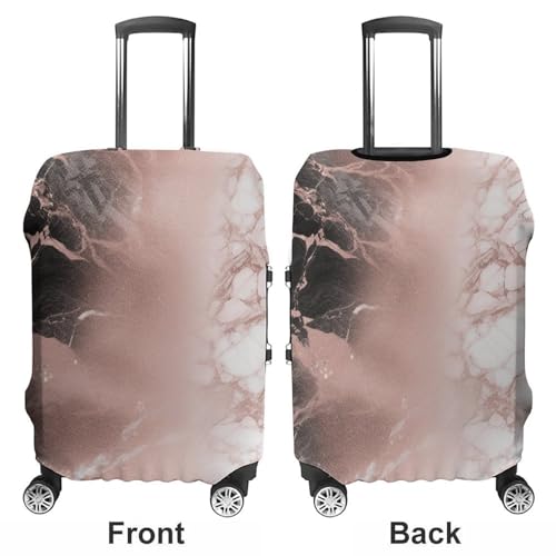 Marble Color Rose Gold Suitcase Cover Washable Luggage Cover Dust-proof Luggage Protector Cover Anti-Scratch Travel Suitcase Protector Fits 18-32 Inch Luggage3