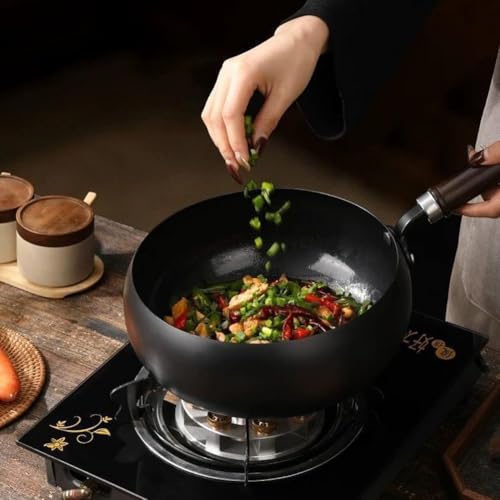 Wok de Hierro Fundido Negro 24cm miniatura 3
