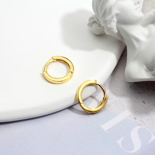 LOMISS ARGOLA FOLHEADA OURO 18K BRINCO (Dourado, 9MM)