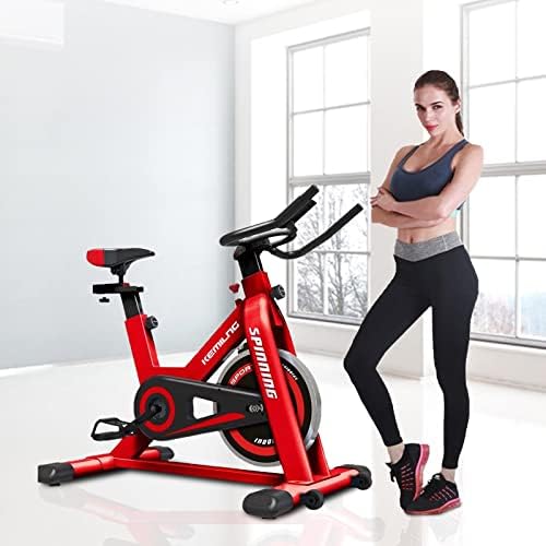BBZUI Bicycle Cycling Exercise Bike Stationary Fitness Cardio Indoor Home Workout Gym upstanding Bike Stationary Exercise Bike (Red, 342)